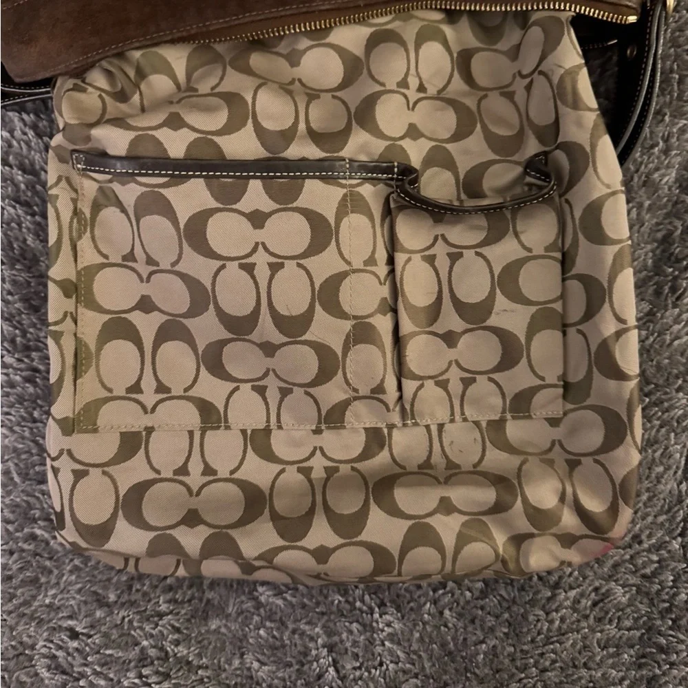 COACH Vintage Legacy Suede Hobo Bag